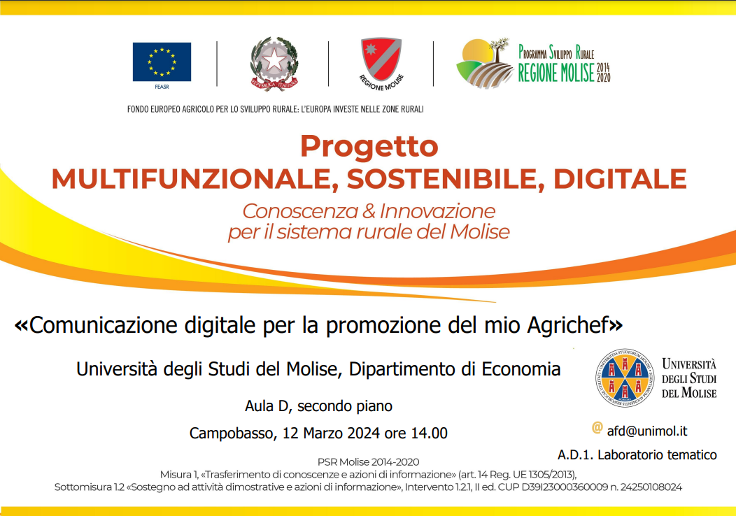 Comunicazione digitale per la promozione del mio Agrichef